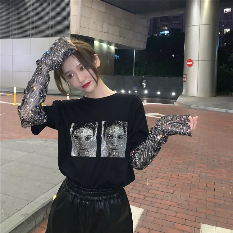 Title 7, Spangled long sleeve fake two T-shirts