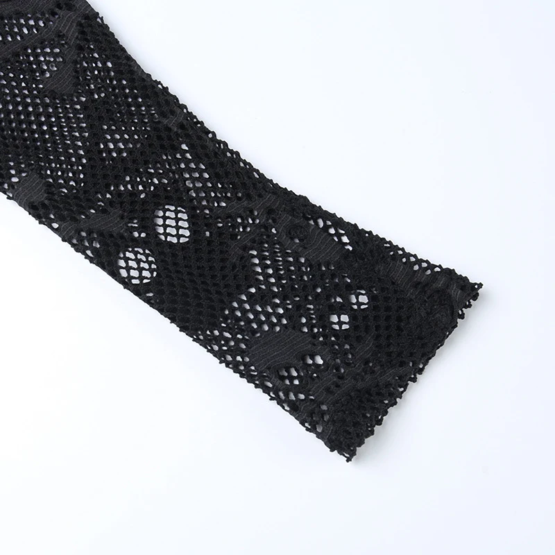Title 23, Mesh Sleeve Lace Sheer Gothic Tank Top Two Piec...