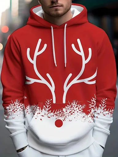 Title 3, Moletom com capuz masculino com estampa 3D de a...