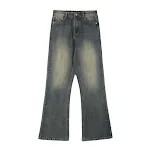 Retro Rust Blue Jeans Men's Loose Mop – Embrace Comfort and Style with These Relaxed Fit Denim Pants, Perfect for a Casu — photo 2