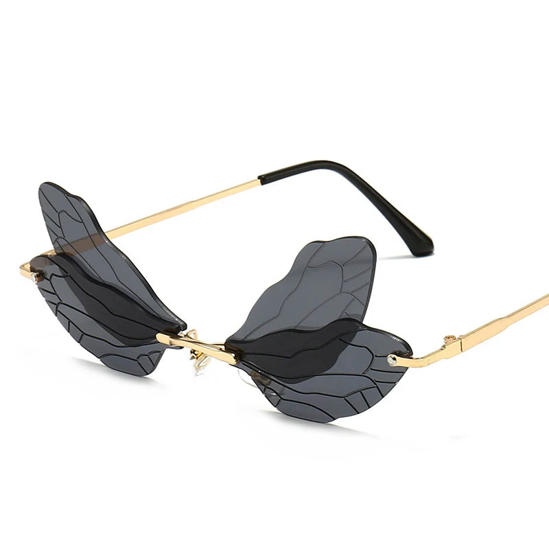Gafas De Sol Moda Libélula Alas Sin Marco — foto 1