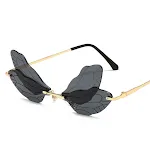 Gafas De Sol Moda Libélula Alas Sin Marco — foto 1