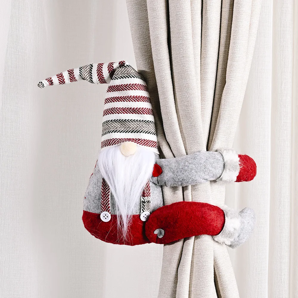 Title 6, Striped Hat Forest Old Man Door Hanging Christm...