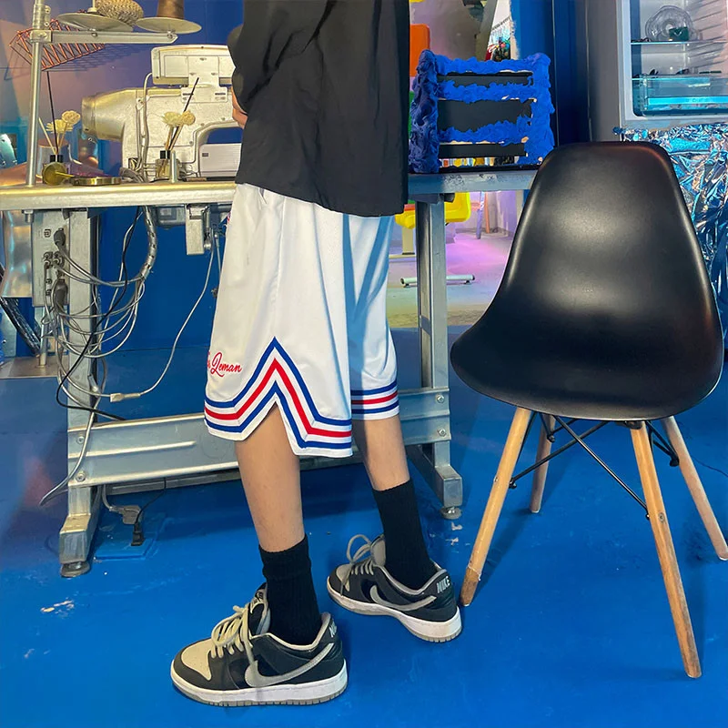 Letter Embroidered Loose Basketball Pants Thin Sweatpants. Experience comfort and style with these lightweight, breathab — photo 4