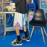 Letter Embroidered Loose Basketball Pants Thin Sweatpants. Experience comfort and style with these lightweight, breathab — photo 4