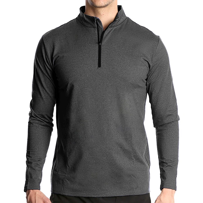 Camiseta esportiva masculina de manga longa para corrida, secagem rápida, respirável, ideal para treinos e atividades físicas intensas. — foto 5