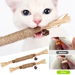 1 Pc Cat Toys Silvervine Chew Stick Polygonum Kitty Raffia Grass Pet Supplies Cleaning Teeth Stick Pet Bite Cat Toy Hemp — photo 5