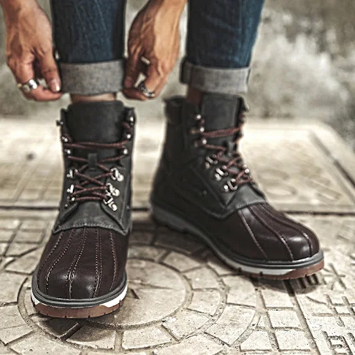 Title 2, Botas de algodão de corte alto com forro de lã ...