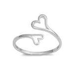 Anel ajustável Love Hearttex para casais, aço inoxidável titânio, masculino e feminino, atacado e noivado. — foto 1