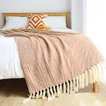 Coperta per divano classica retrò con motivo a spina di pesce, morbida e calda. Perfetta per il soggiorno, ideale per letti e divani. — foto 7