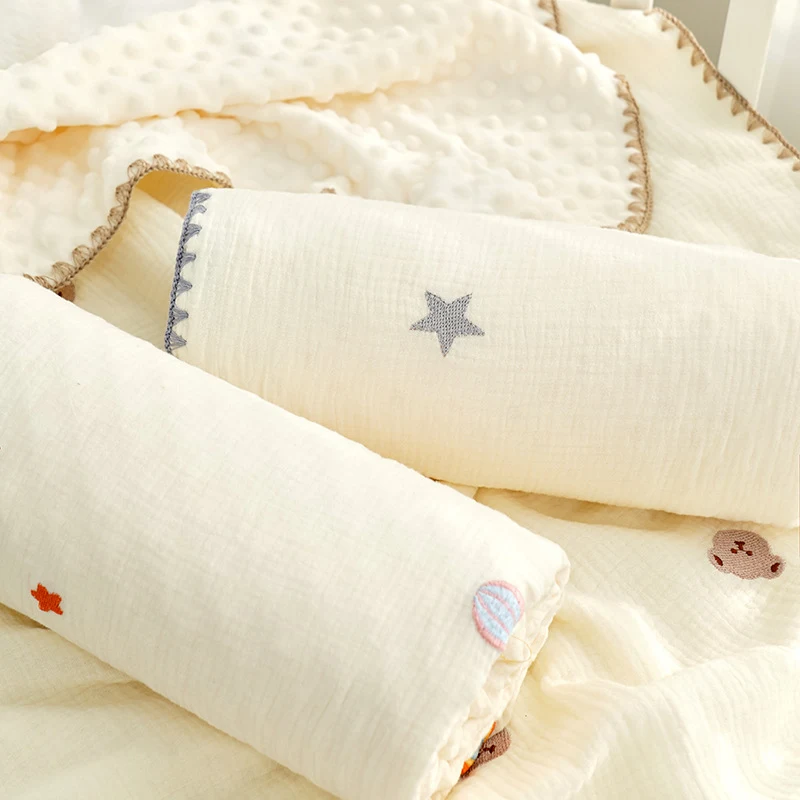 Manta para bebê Doudou Crepe Recém-nascido Calmante Toque suave e aconchegante, ideal para acalmar e confortar o seu pequeno. — foto 19