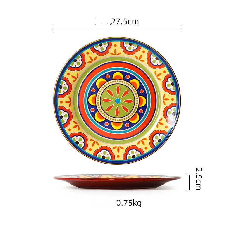 Hand-painted ceramic salad pots and bowls, Western dishes perfect for serving fresh salads and creating elegant food pre — photo 9