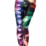 Leggings com estampa digital de água-viva de fantasia multicoloridas, confortáveis, respiráveis e perfeitas para um visual único e estiloso. — foto 5