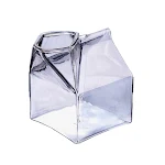 Creative Japanese Style Milk Carton Transparent Glass Square Milk Cup enhances your beverage experience with elegant des — photo 2