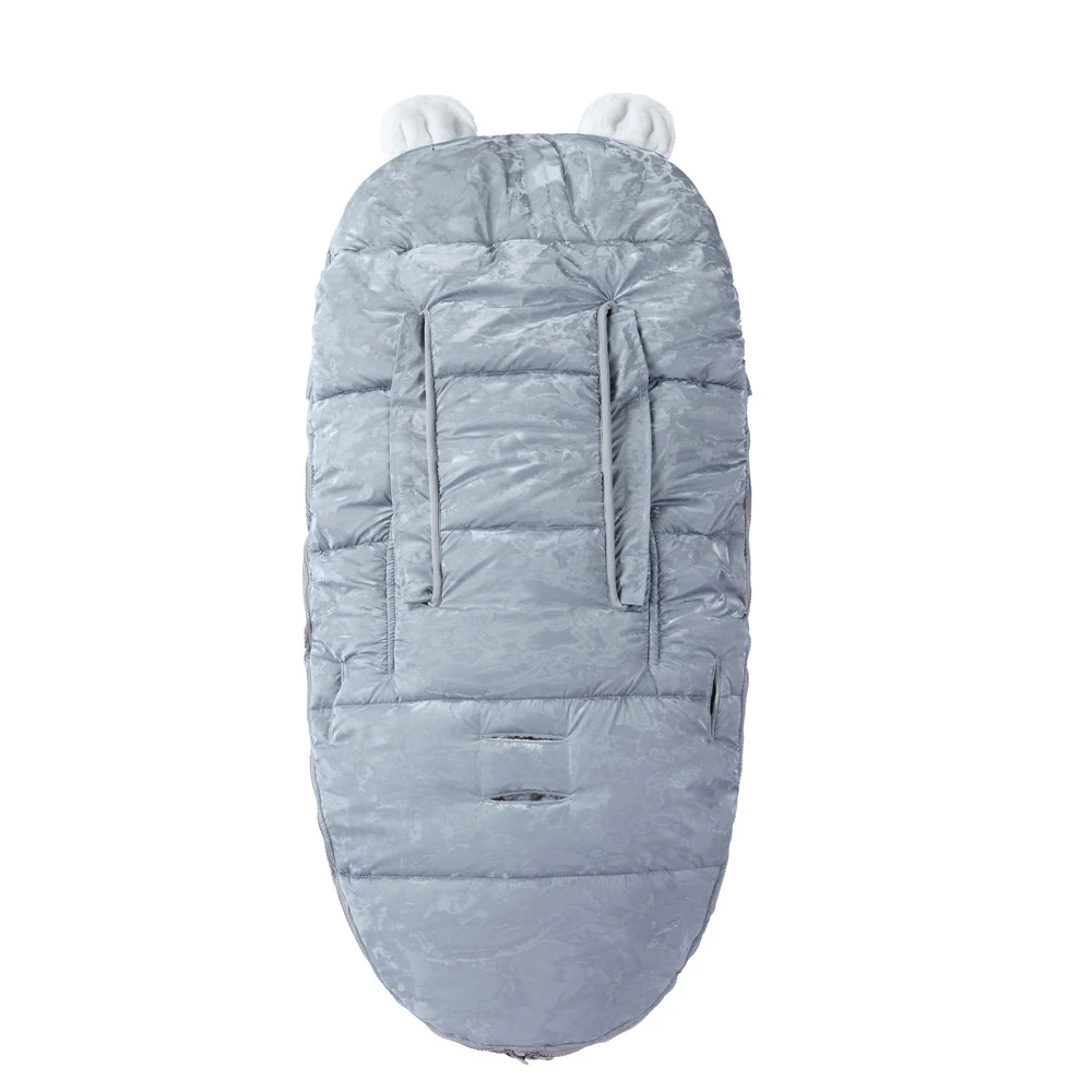 Saco de dormir de bebê para inverno, grosso, fleece quente, carrinho, gola de pele, anti-chute recém-nascido, ideal para passeio e sono — foto 7
