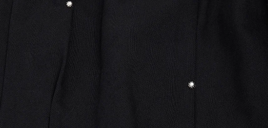 Title 9, Niche Deconstructing Pleated Metal Rivet Casual...