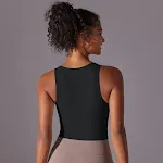Women's Fashion Seamless V-neck Thread Sports Yoga Vest for workouts. Comfortable, breathable, and supportive. Perfect f — photo 3