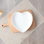 8point peach heart plate