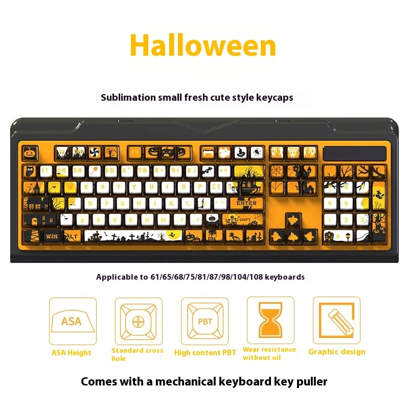 Sublimation Pudding Key Cap Suit for mechanical keyboards, featuring double-shot PBT, enhanced backlighting, and increas — photo 5