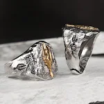 Bague homme tendance en argent, Trident Poseidon Ice Rage original. Un bijou masculin unique, pour un style affirmé au quotidien. — photo 7