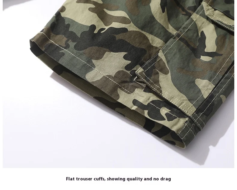 Heren Straight Casual Broek Camouflage Multi-zakken Workwear Shorts Comfortabel en Functioneel voor Werk & Vrije tijd — foto 2