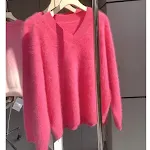 Rose Red V Neck