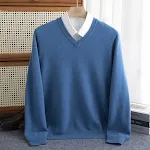 Suéter de lã com meio colarinho masculino Conforto e elegância para o homem moderno. Perfeito para o inverno, aquece sem perder o estilo. — foto 15