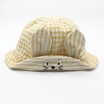 Cappello da pescatore per neonati con orecchie da coniglio a griglia fine, cappello da sole e berretto. Protezione solare e stile adorabile. — foto 3