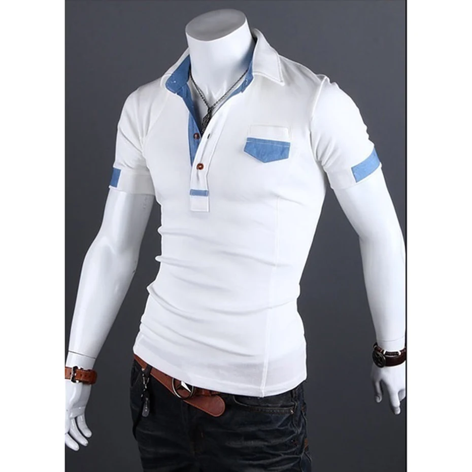 Camiseta de moda com lapela e manga curta, ideal para o verão. Confortável, elegante e perfeita para diversas ocasiões casuais e looks despojados. — foto 4