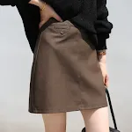 Modieuze Dames Korte Rok van Frosted PU Leder, Perfect voor een Stijlvolle Look. Een Must-Have voor een Elegante en Trendy Uitstraling. — foto 5