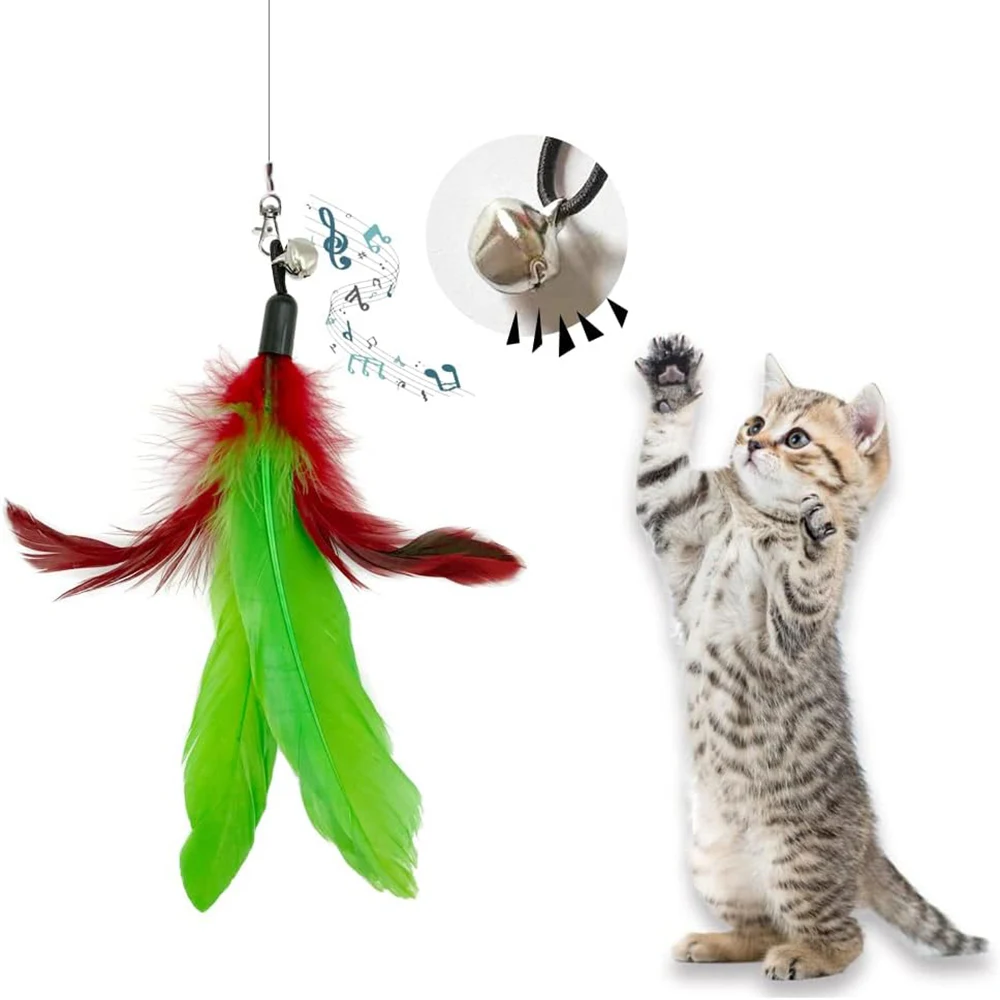 Title 5, 11pcs Cat Toys Set Cat Feather Toys Retractable...