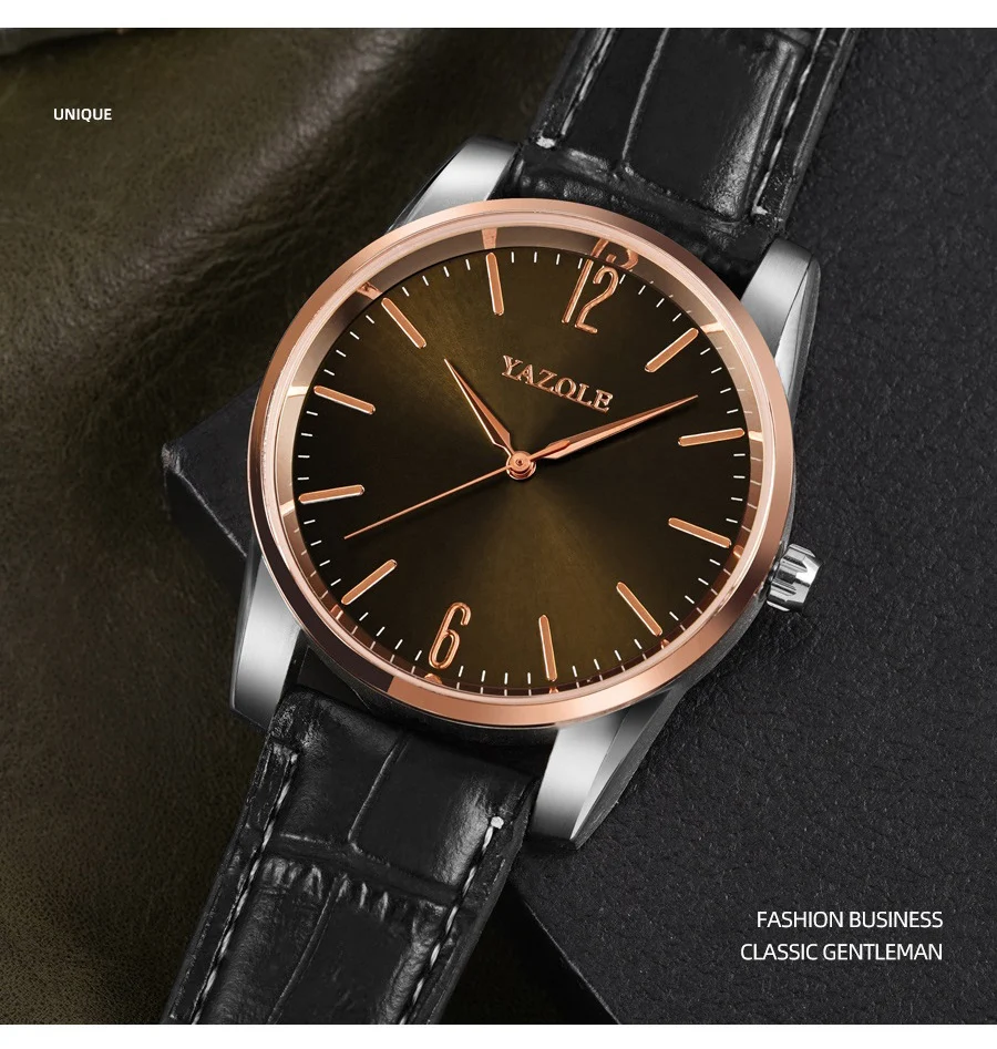 Title 3, Reloj de cuarzo con cinturón de moda para hombr...