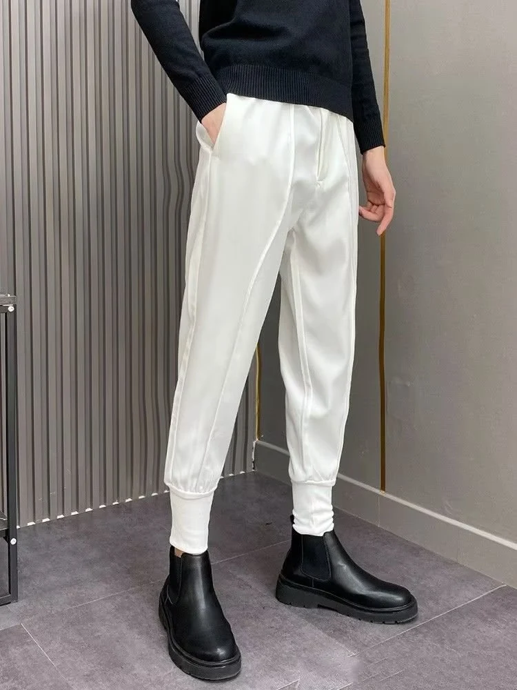 Title 5, Mens Ankle-Tied Suit Pants Draping Casual Crop...
