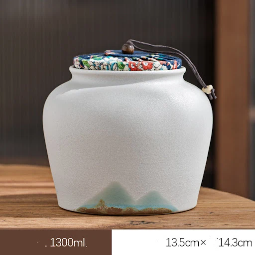 Title 1, Home Large Sealed Ceramic Tea Storage Jar Keeps...