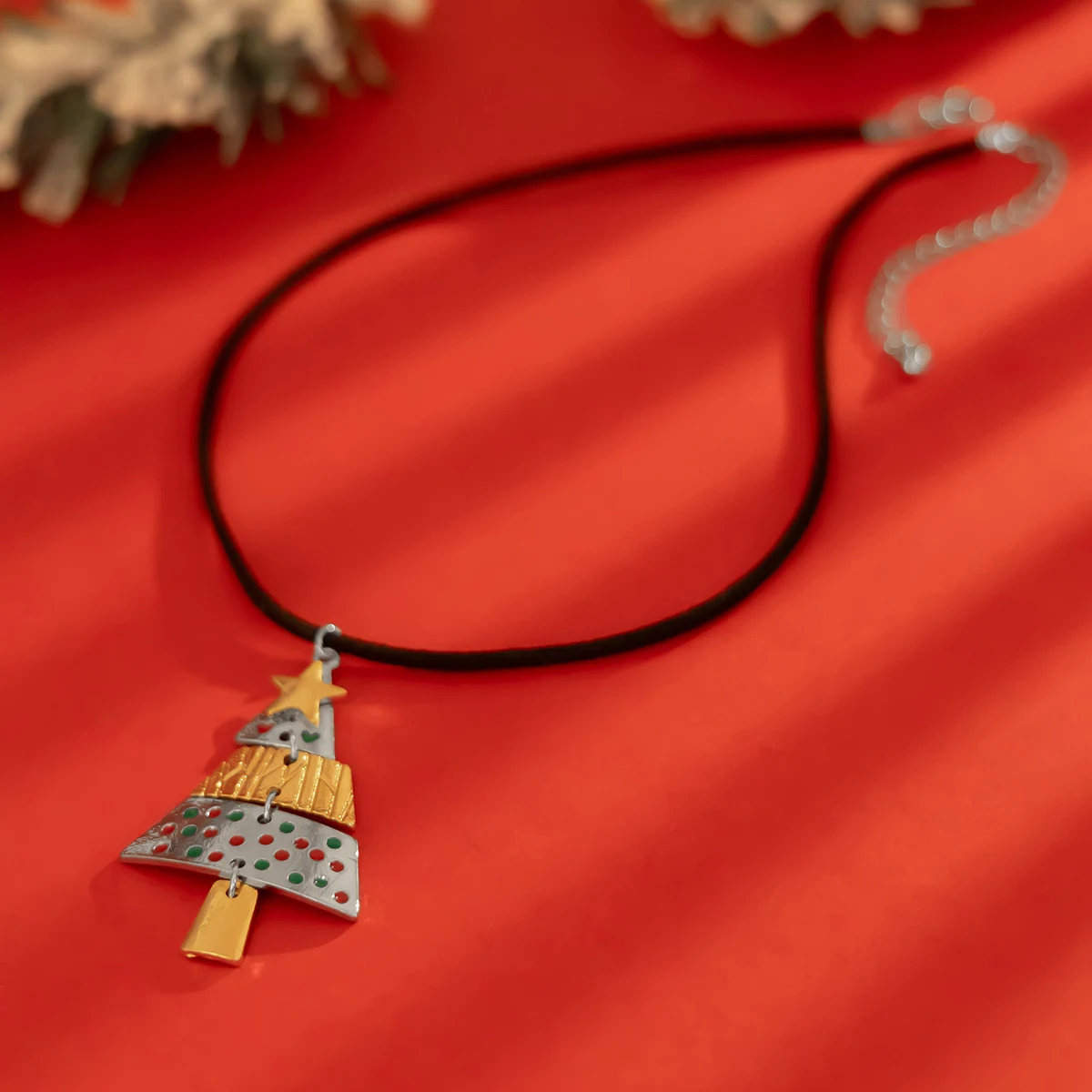 Title 4, Colar e brincos de árvore de Natal Conjunto pin...