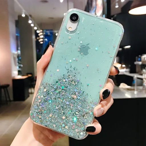 Title 5, Capa de telefone bling transparente e luxuosa p...