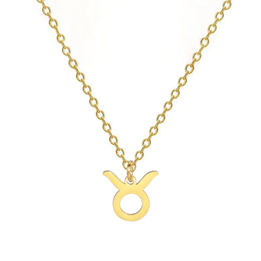 Corrente de clavícula de aço inoxidável com as Doze Constelações, um acessório elegante que celebra seu signo e seu estilo pessoal. — foto 7