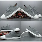 Men's Breathable Casual Fashion Lace-up Canvas Shoes. Comfortable and stylish footwear for everyday wear, perfect for a — photo 3
