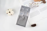 Simple and stylish in-ear earphones wired for calls, stereo sound, gift bag included, Korean cute wired earphones for ev — photo 5