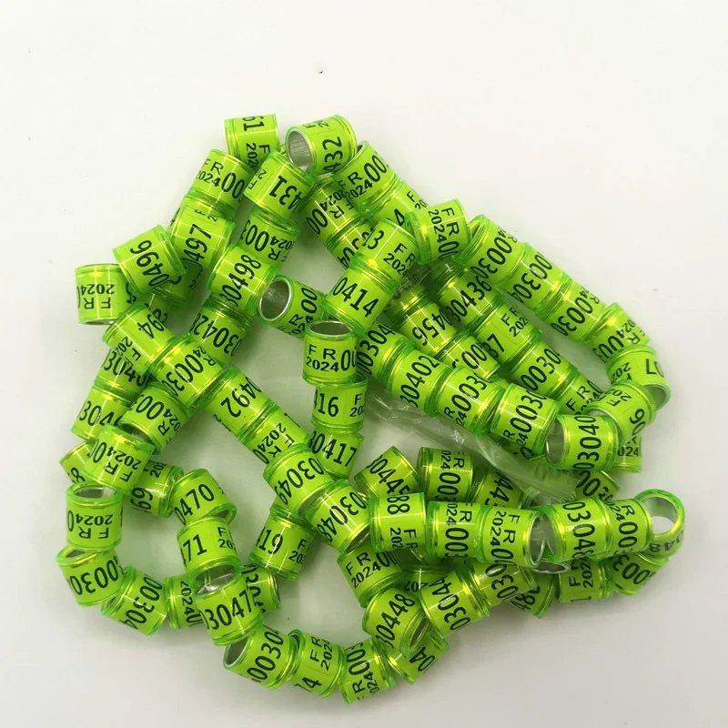 Title 11, 50Pcs 2024 8mm Pigeon Foot Ring Aluminum Plasti...