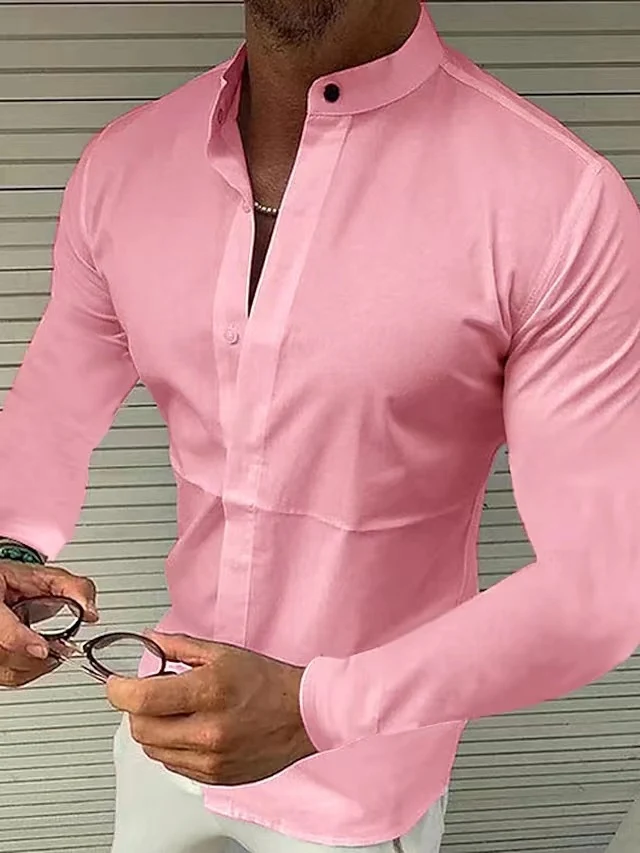 Title 6, Camicia da uomo in pura seta imitazione colorat...