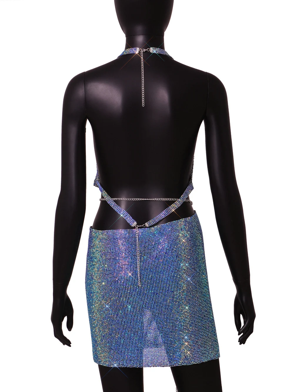 Sexy Light Diamond Rhinestone Nightclub Skirt. Sparkle all night long with this lightweight and eye-catching skirt! — photo 1