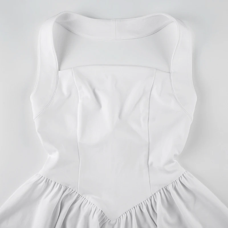 Title 11, Sweet All-matching Solid Color Dress