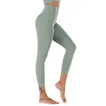 Calças cropped femininas de yoga fitness esportivas nude, levantam o quadril, pele amiga, perfeitas para exercícios e esportes. — foto 6