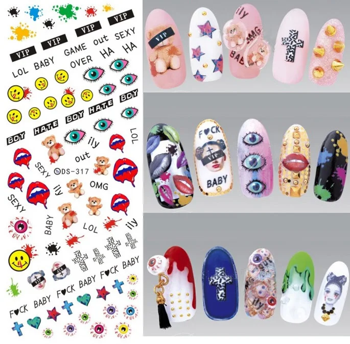 Nail polish glue jewelry tool letter sticker kit for creative nail art designs. Achieve professional-looking and persona — photo 4