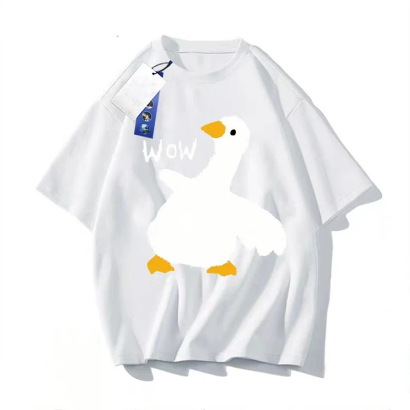 Camiseta hombre manga corta Graffiti Big White Geese ideal para uso casual, cómoda, estilo moderno y diseño artístico único. — foto 2