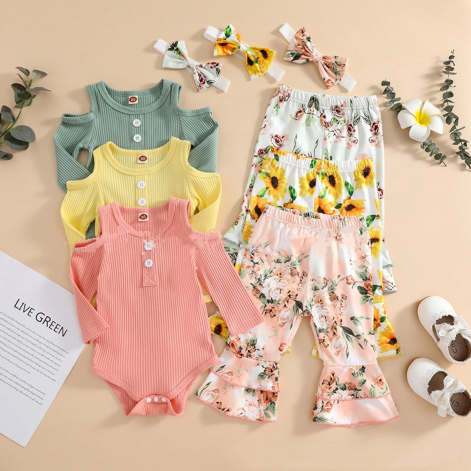 Title 5, Pagliaccetto a righe affondate da bambina Set t...