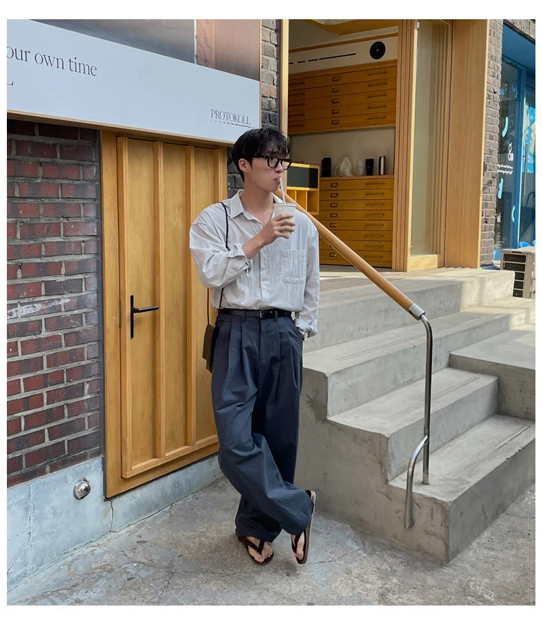 Title 2, Heren pantalon met wijde pijpen, casual stijl e...