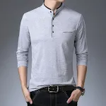 Polo Uomo Business Casual Camicia Elegante e Confortevole Versatile Perfetta per Lavoro e Tempo Libero Tessuto di Alta Qualità Design Classico. — foto 4
