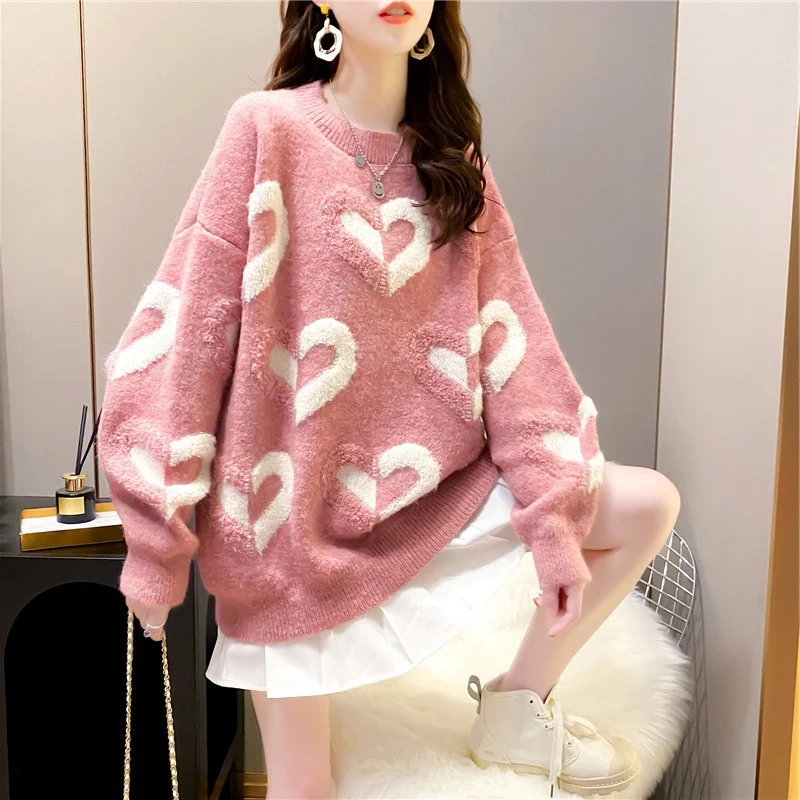 Title 3, New Loose Retro Cocoon Type Lazy Sweet Pullover...
